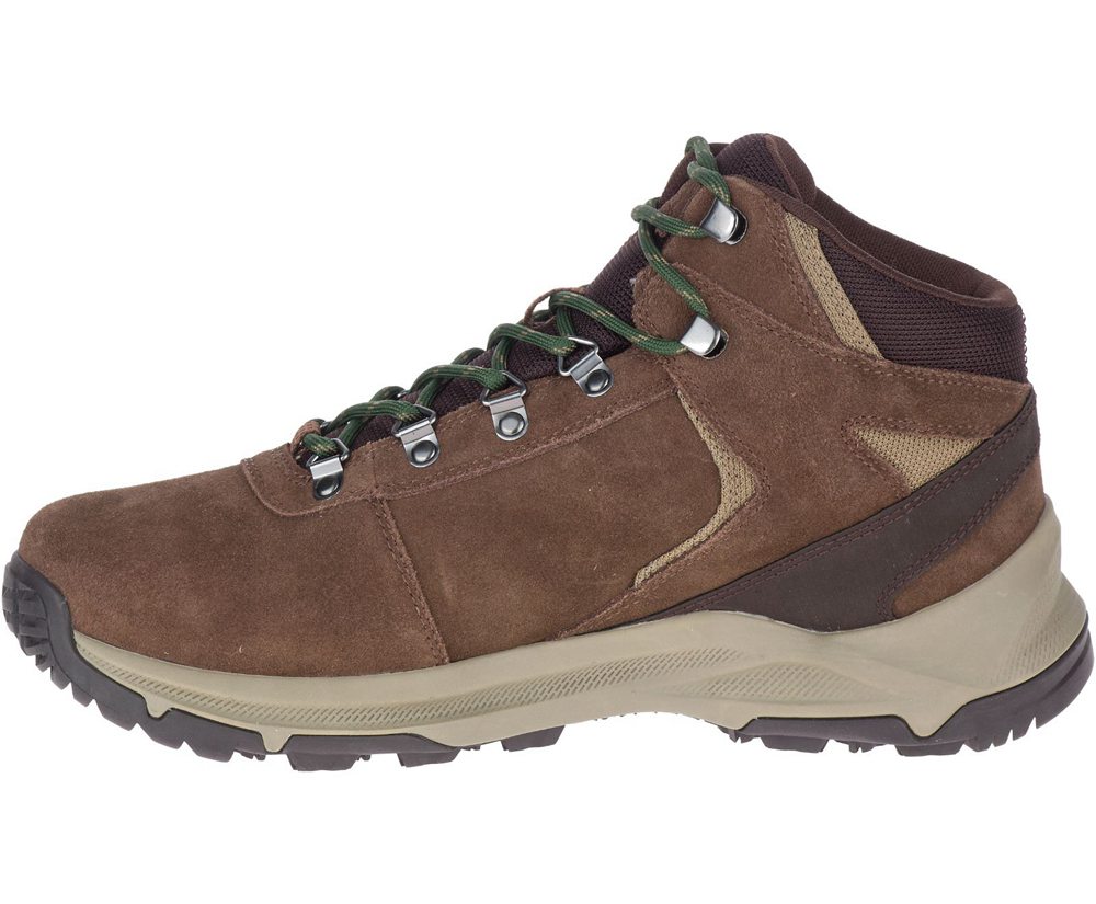 Merrell Hiking Boots Brown - Erie Mid Waterproof - Mens 10KGMOBQS